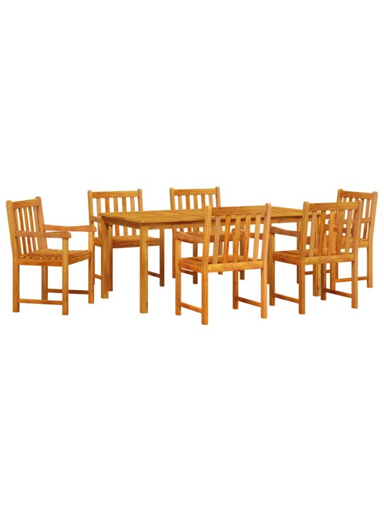 Dārza ēdamgalds 7 pcs brūna akācijas masīvkoks