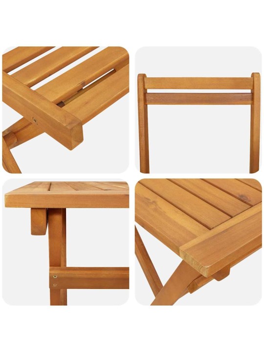 Dārza ēdamgalds 7 pcs brūna akācijas masīvkoks