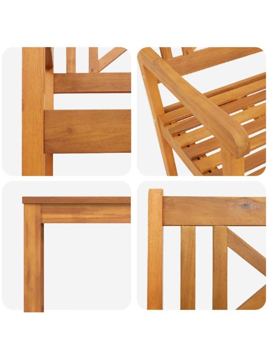 Dārza ēdamgalds 3 pcs brūna akācijas masīvkoks