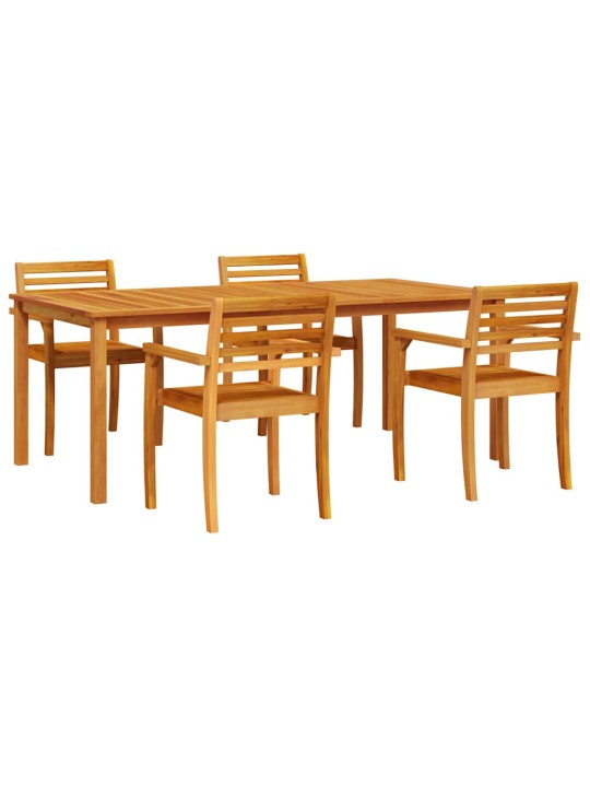 Dārza ēdamgalds 7 pcs brūna akācijas masīvkoks