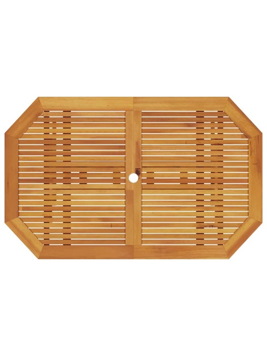 Dārza ēdamgalds 5 pcs brūna akācijas masīvkoks