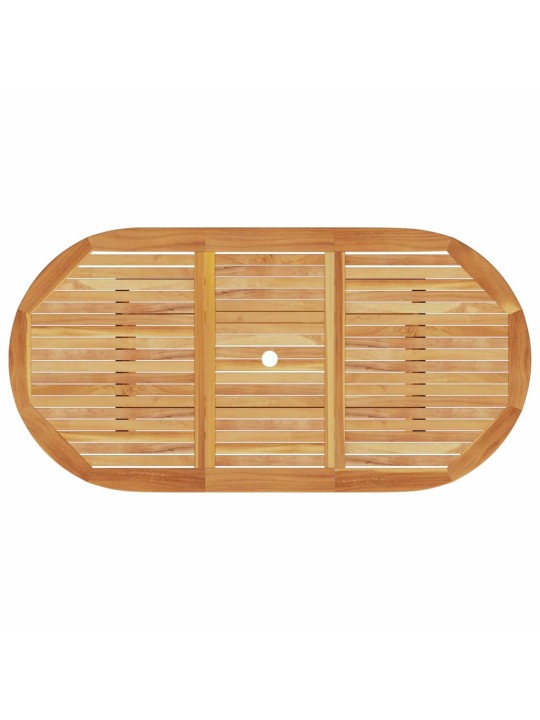 Dārza ēdamgalds 5 pcs brūna akācijas masīvkoks