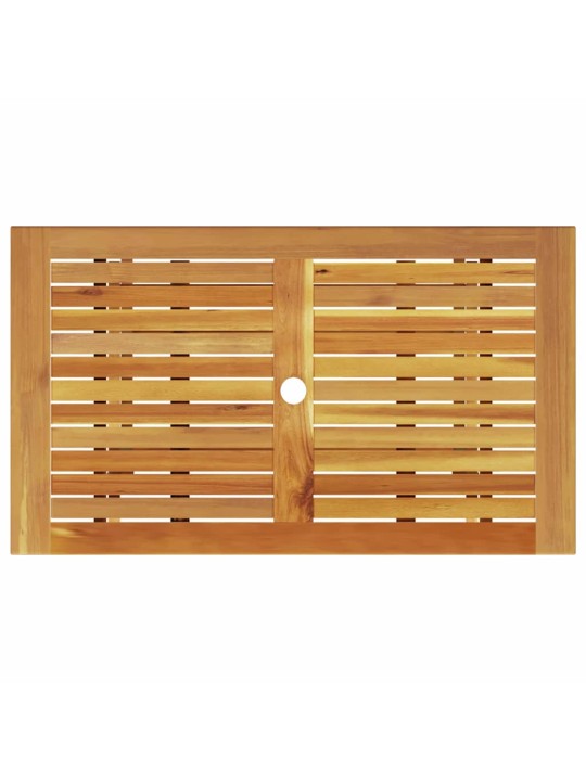 Dārza ēdamgalds 5 pcs brūna akācijas masīvkoks