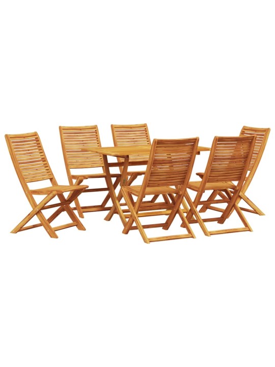 Dārza ēdamgalds 7 pcs brūna akācijas masīvkoks