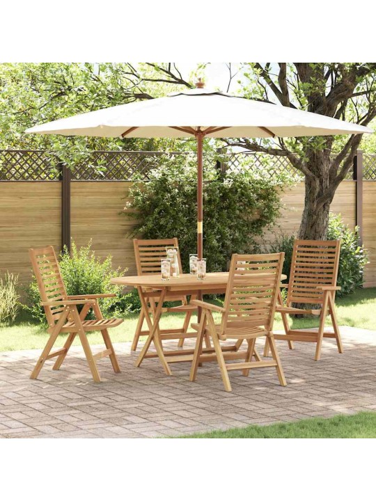 Dārza krēsls 4 pcs brūna 52 x 64.5 x 108 cm masīvs tīkkoks