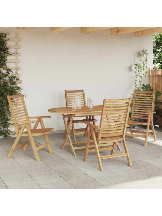 Dārza krēsls 4 pcs brūna 52 x 64.5 x 108 cm masīvs tīkkoks