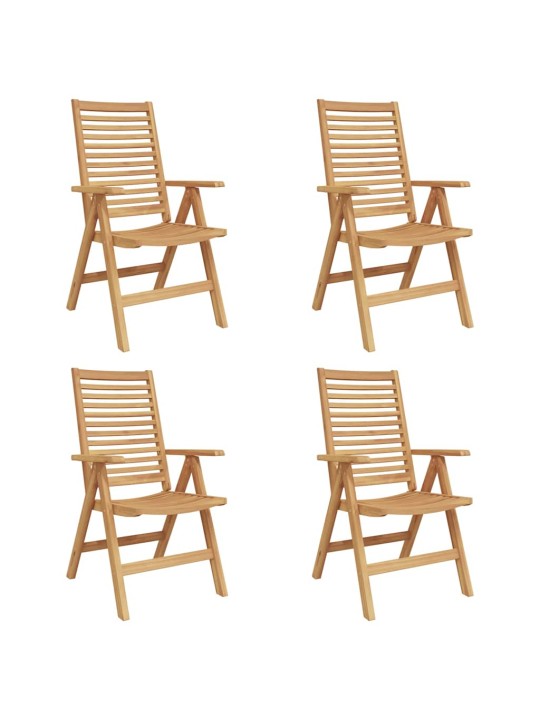 Dārza krēsls 4 pcs brūna 52 x 64.5 x 108 cm masīvs tīkkoks