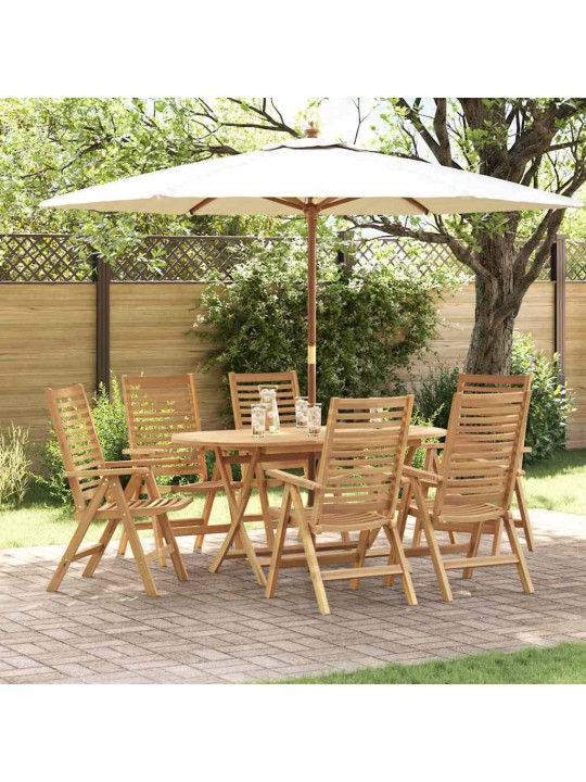 Dārza krēsls 6 pcs brūna 52 x 64.5 x 108 cm masīvs tīkkoks