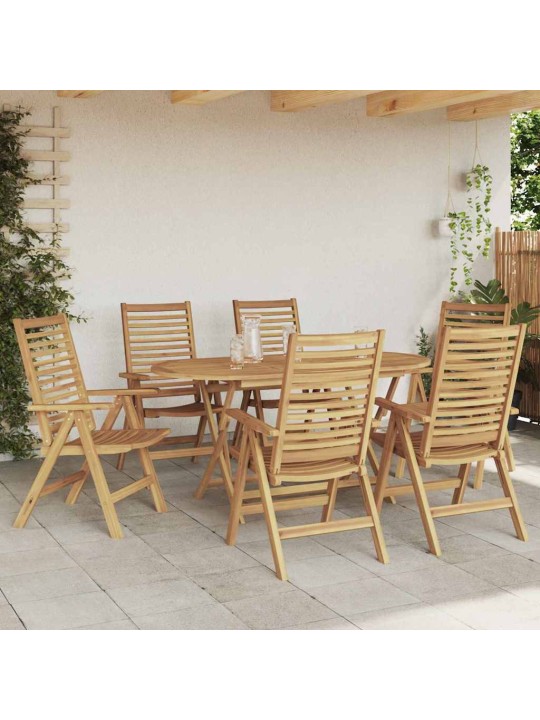 Dārza krēsls 6 pcs brūna 52 x 64.5 x 108 cm masīvs tīkkoks
