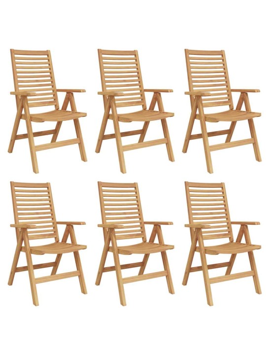 Dārza krēsls 6 pcs brūna 52 x 64.5 x 108 cm masīvs tīkkoks