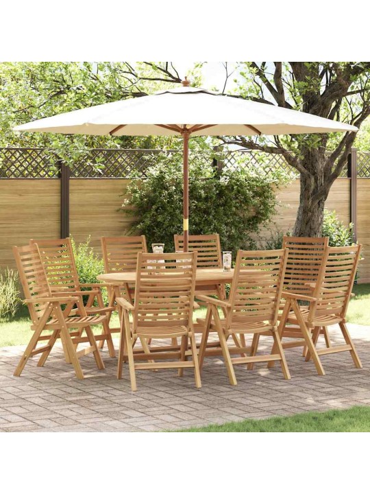 Dārza krēsls 8 pcs brūna 52 x 64.5 x 108 cm masīvs tīkkoks