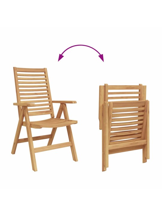 Dārza krēsls 8 pcs brūna 52 x 64.5 x 108 cm masīvs tīkkoks