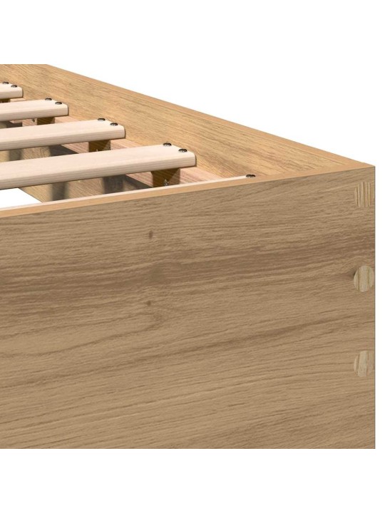 Gultas rāmis artisānā ozols 100 x 200 cm inženierijas koks