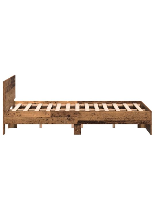 Gultas rāmis ar atzveltni vecs koks 120 x 190 cm