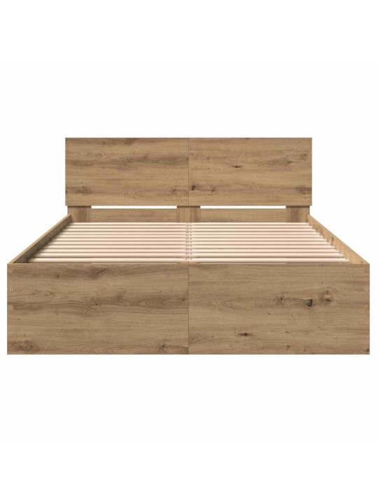 Gultas rāmis artisānā ozols 120 x 190 cm inženierijas koks
