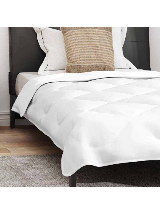 Ziemas gultas pārklājs komplekts ar spilvenu 2 pcs balts 140 x 220 cm
