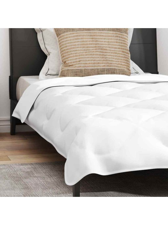 Ziemas gultas pārklājs komplekts ar spilvenu 2 pcs balts 140 x 220 cm