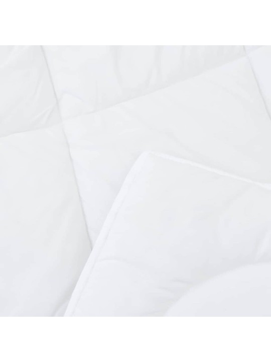 Ziemas gultas pārklājs komplekts ar spilvenu 2 pcs balts 140 x 200 cm