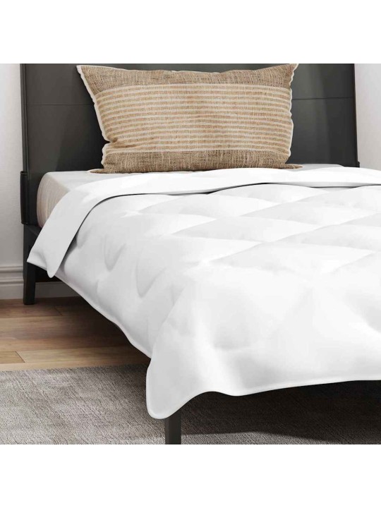 Ziemas gultas pārklājs komplekts ar spilvenu 2 pcs balts 140 x 200 cm