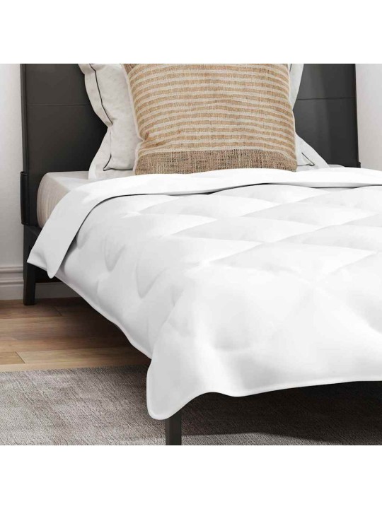 Ziemas gultas pārklājs komplekts ar spilvenu 2 pcs balts 140 x 200 cm