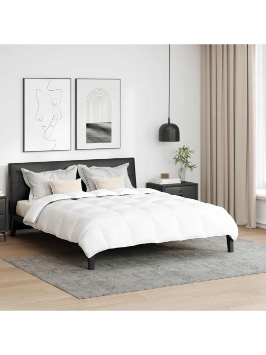 Ziemas gultas pārklājs komplekts ar spilvenu 3 pcs balts 200 x 240 cm