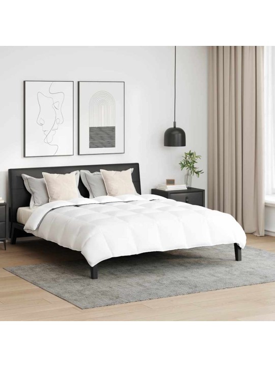 Ziemas gultas pārklājs komplekts ar spilvenu 3 pcs balts 200 x 240 cm