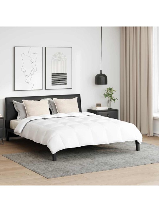 Ziemas gultas pārklājs komplekts ar spilvenu 3 pcs balts 200 x 240 cm
