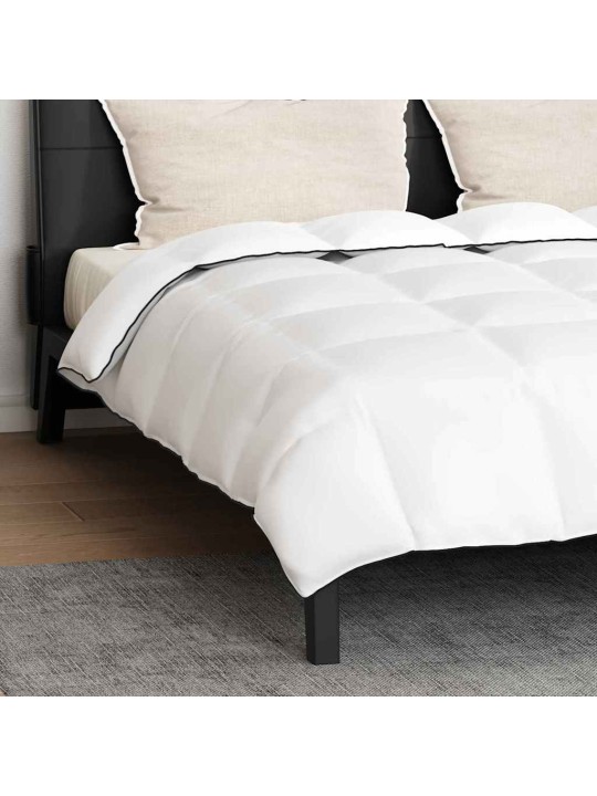 Ziemas gultas pārklājs komplekts ar spilvenu 3 pcs balts 200 x 220 cm