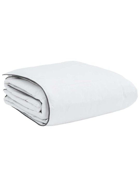 Ziemas gultas pārklājs komplekts ar spilvenu 3 pcs balts 200 x 220 cm