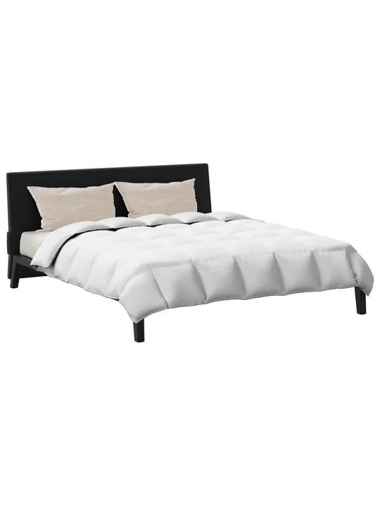 Ziemas gultas pārklājs komplekts ar spilvenu 3 pcs balts 200 x 220 cm
