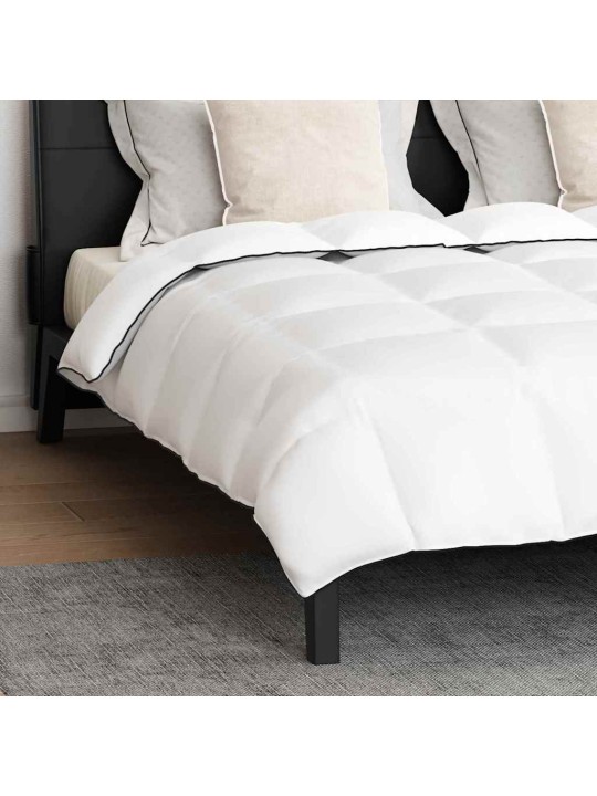 Ziemas gultas pārklājs komplekts ar spilvenu 3 pcs balts 200 x 220 cm
