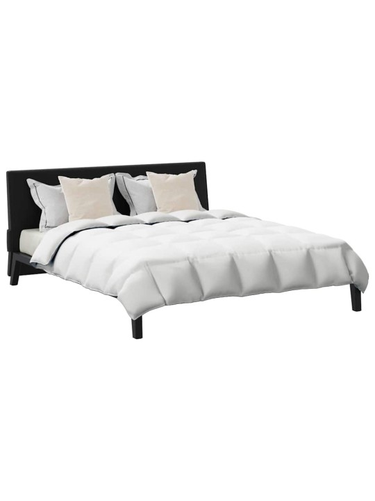 Ziemas gultas pārklājs komplekts ar spilvenu 3 pcs balts 200 x 220 cm