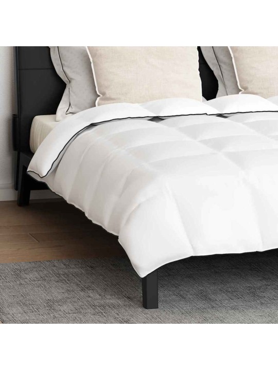Ziemas gultas pārklājs komplekts ar spilvenu 3 pcs balts 200 x 220 cm