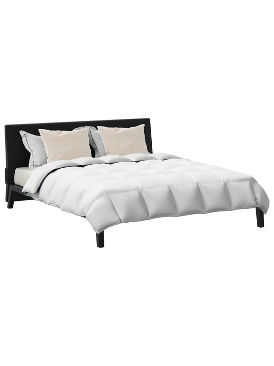 Ziemas gultas pārklājs komplekts ar spilvenu 3 pcs balts 200 x 220 cm