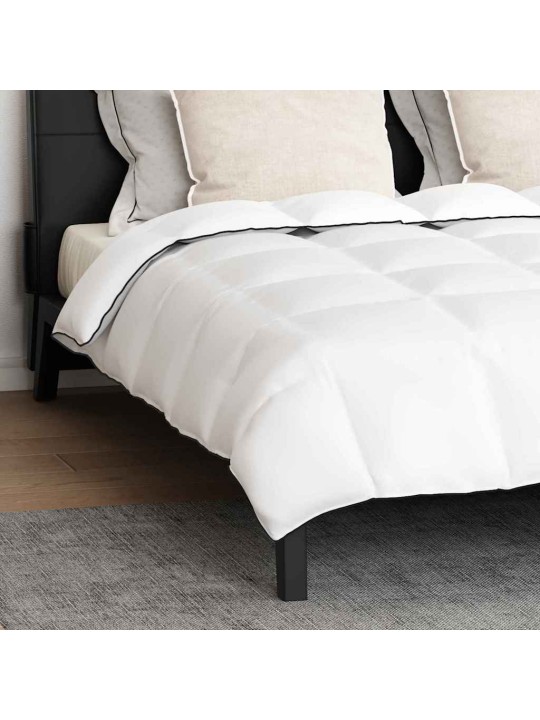 Ziemas gultas pārklājs komplekts ar spilvenu 3 pcs balts 200 x 220 cm