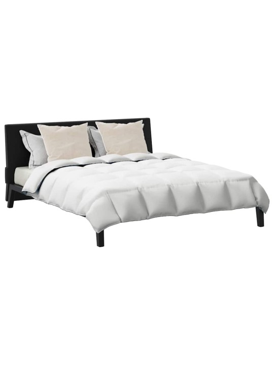 Ziemas gultas pārklājs komplekts ar spilvenu 3 pcs balts 200 x 220 cm