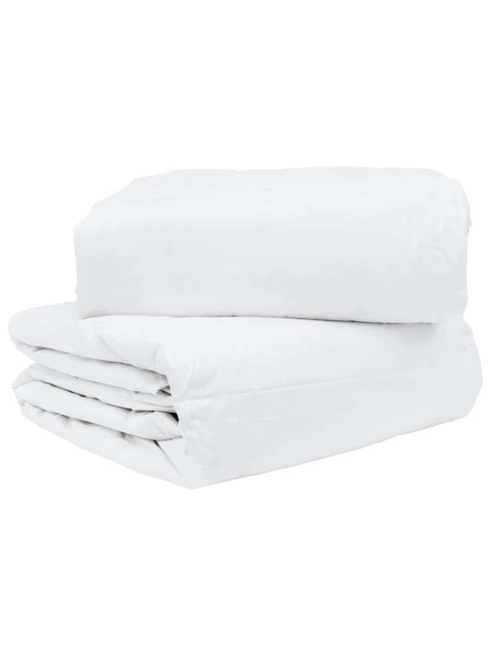 Ziemas gultas pārklājs komplekts ar spilvenu 3 pcs balts 240 x 200 cm