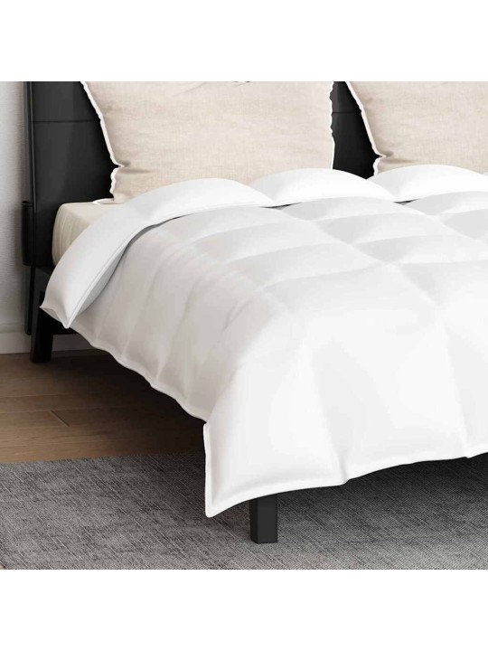 Ziemas gultas pārklājs komplekts ar spilvenu 3 pcs balts 200 x 220 cm