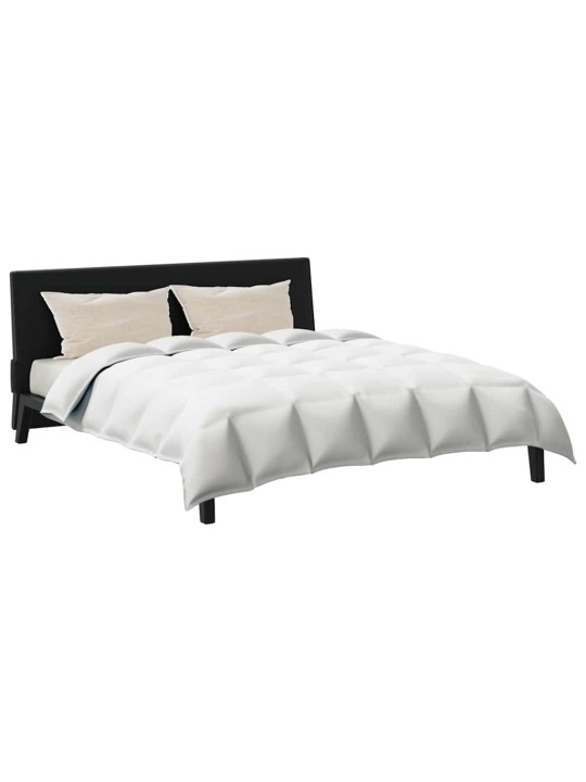 Ziemas gultas pārklājs komplekts ar spilvenu 3 pcs balts 200 x 220 cm