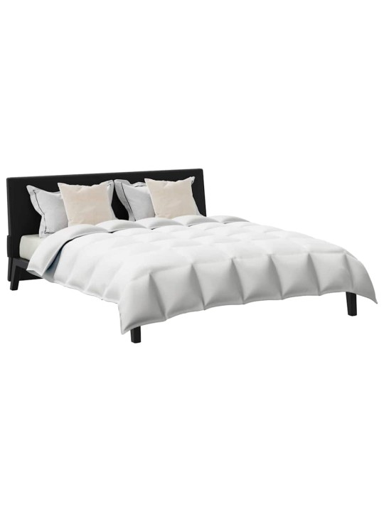 Ziemas gultas pārklājs komplekts ar spilvenu 3 pcs balts 200 x 220 cm