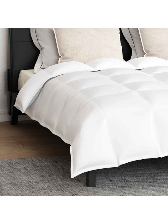 Ziemas gultas pārklājs komplekts ar spilvenu 3 pcs balts 200 x 220 cm