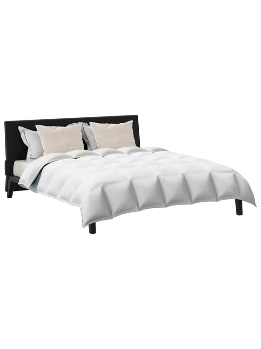 Ziemas gultas pārklājs komplekts ar spilvenu 3 pcs balts 200 x 220 cm