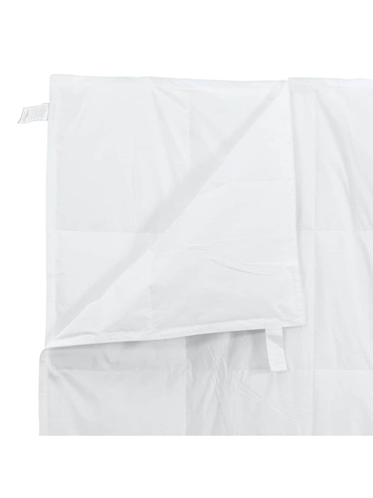 Ziemas gultas pārklājs komplekts ar spilvenu 3 pcs balts 200 x 220 cm