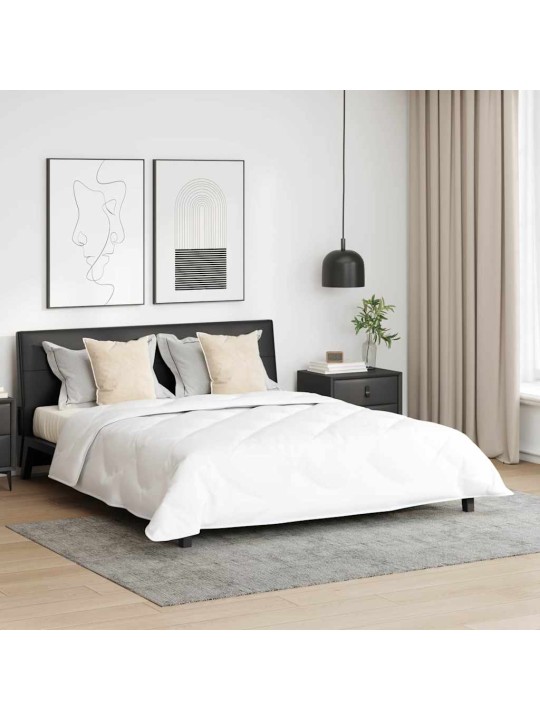 Sega ar spilveniem argyle 3 pcs balts 200 x 220 cm mikrošķiedra