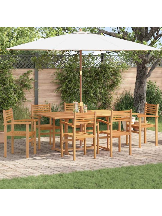 Dārza saliekamās krēsli 6 pcs brūna 55.5 x 55.5 x 90 cm