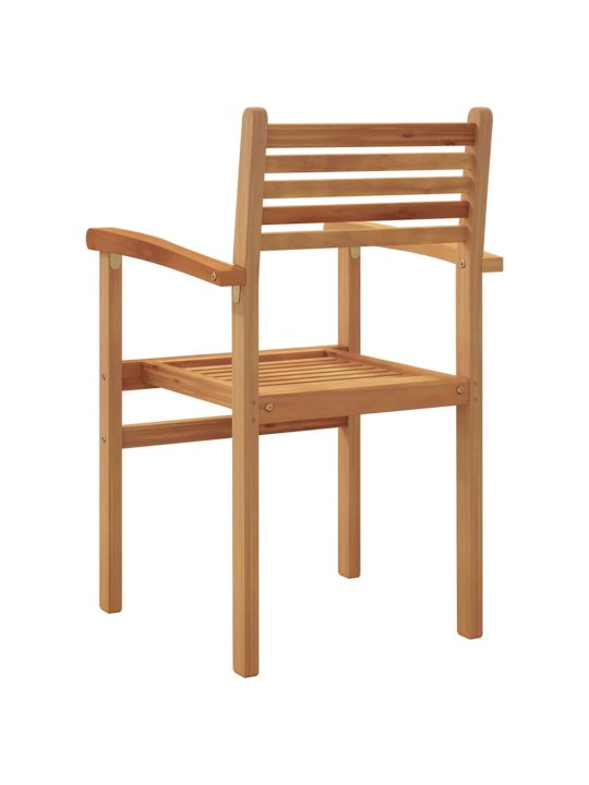 Dārza saliekamās krēsli 6 pcs brūna 55.5 x 55.5 x 90 cm