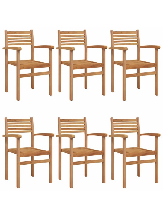 Dārza saliekamās krēsli 6 pcs brūna 55.5 x 55.5 x 90 cm