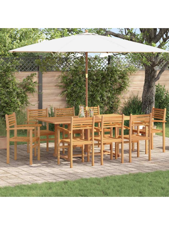 Dārza saliekamās krēsli 8 pcs brūna 55.5 x 55.5 x 90 cm