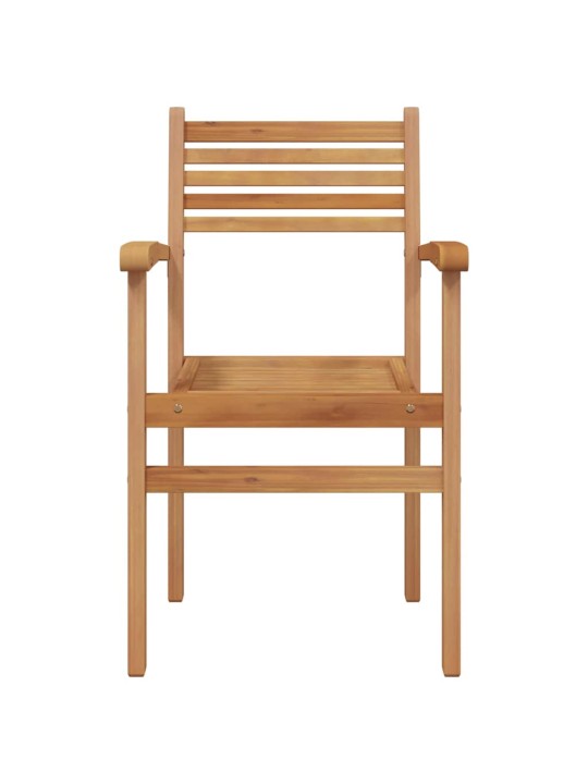Dārza saliekamās krēsli 8 pcs brūna 55.5 x 55.5 x 90 cm