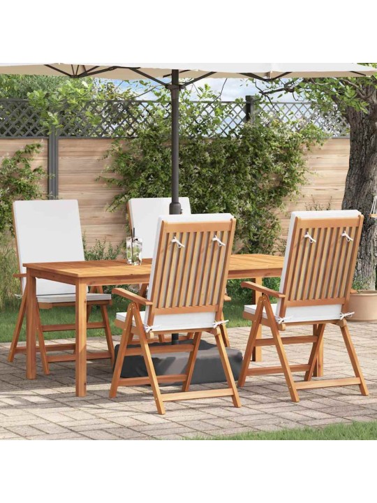 Dārza krēsls 4 pcs brūna 57 x 71.5 x 104cm masīvs tīkkoks